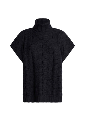 ETRO wool-blend turtleneck sweater with paisley detailing - Blue