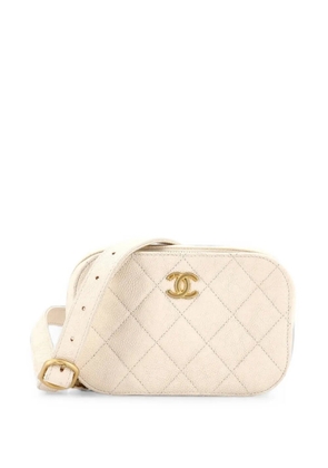 CHANEL Pre-Owned Chain Melody Camera Bag Quilted Caviar Small crossbody bag - Neutrals