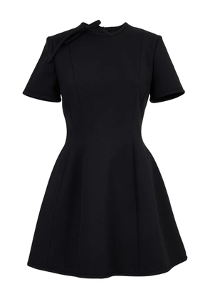 MSGM short-sleeve collar-tie mini dress - Black