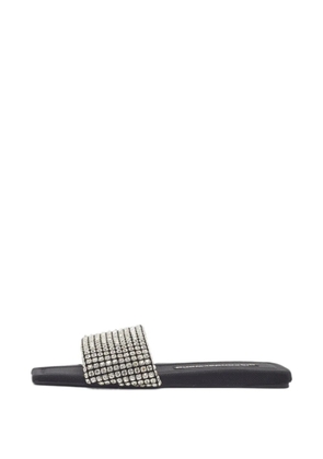 Pre-Owned Alexander Wang Anya crystal-embellished slides - Black