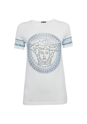 Versace Pre-Owned Medusa embellished T-shirt - White