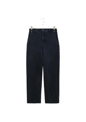 LOEWE leather-patch straight-leg jeans - Black