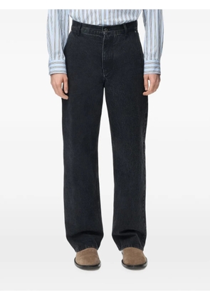 LOEWE leather-patch straight-leg jeans - Black