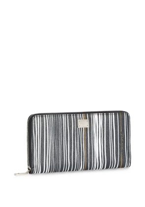 Dolce & Gabbana stripe-print calfskin wallet - Black