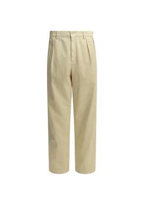 Prada pleated cotton trousers - Neutrals