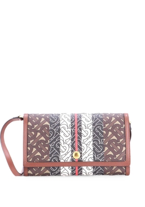 Burberry Pre-Owned TB Flap Bag Monogram E-Canvas Small shoulder bag - Brown