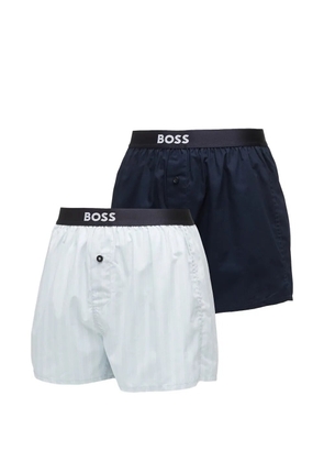 HUGO logo-waistband boxer shorts - Blue