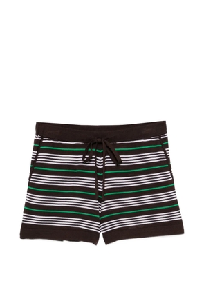 P.A.R.O.S.H. striped drawstring shorts - Brown