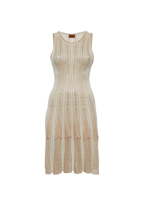 Missoni Pre-Owned lurex knit flared mini dress - Neutrals