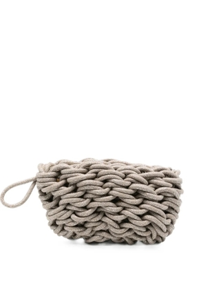 Alienina Lina woven clutch bag - Neutrals