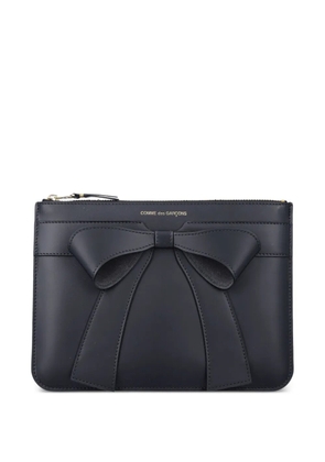 Comme Des Garçons Wallet bow-detail clutch bag - Black