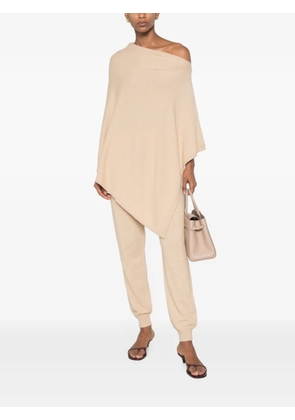 SERGIO MORETTI FIRENZE asymmetric-neck poncho - Neutrals