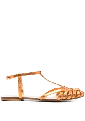 Anna F. 512 leather T-bar sandals - Orange
