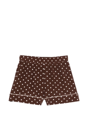 P.A.R.O.S.H. polka-dot silk shorts - Brown