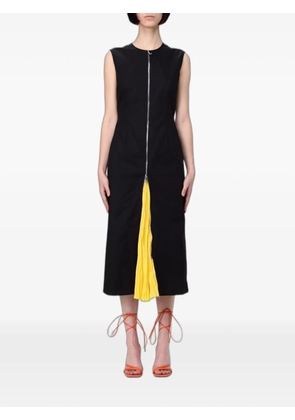 MSGM zip-fastening cut-out midi dress - Black