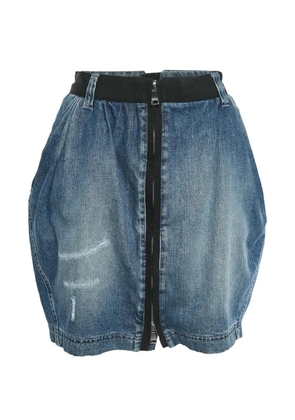 Dolce & Gabbana Pre-Owned distressed-finish mini skirt - Blue