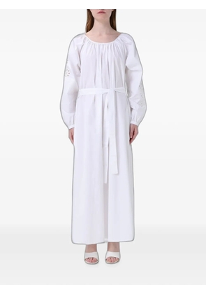 MeimeiJ broderie-anglaise belted maxi dress - White