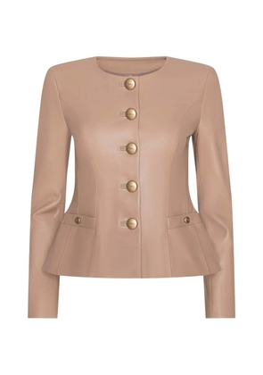 L'Agence Mariella peplum-hem blazer - Neutrals