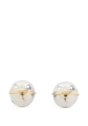 Prada Pre-Owned 2010s triangle logo earrings - Silver