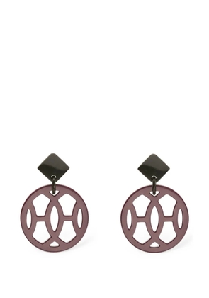 Hermès Pre-Owned cut-out-design earrings - Purple