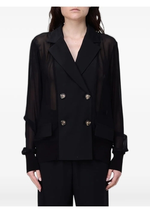 MeimeiJ double-breasted sheer jacket - Black