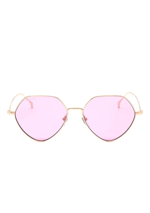 Gucci Eyewear geometric-frame sunglasses - Gold