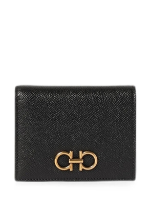 Ferragamo Gancini grained leather wallet - Black