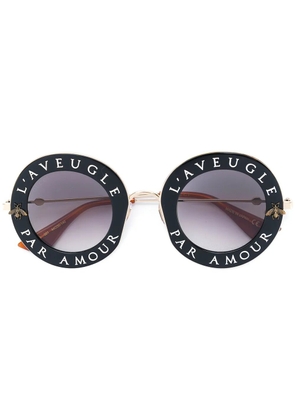 Gucci Eyewear Round-frame metal sunglasses - Black