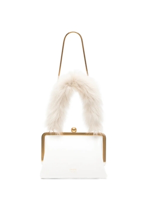 KHAITE Pre-Owned Lilith faux-fur handle handbag - White