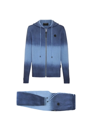 Philipp Plein gradient effect jacket trousers set - Blue