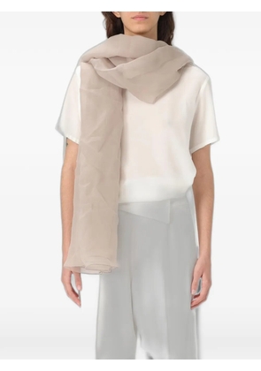 Alberta Ferretti silk chiffon scarf - Neutrals