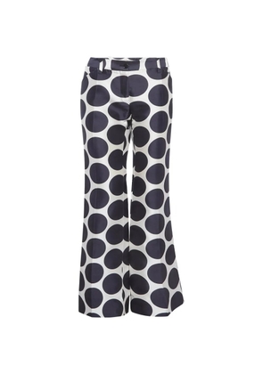 Dolce & Gabbana Pre-Owned polka-dot silk trousers - White
