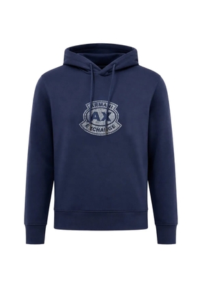 Armani Exchange stretch cotton blend hooded sweatshirt - Blue