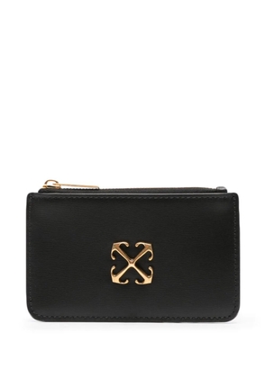 Off-White Jitney arrows-plaque leather wallet - Black