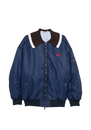 Charles Jeffrey Loverboy logo-embbroidered bomber jacket - Blue