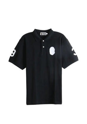A BATHING APE® logo-patch polo shirt - Black