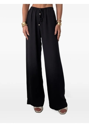 Taylor pearl-embellished drawstring trousers - Black
