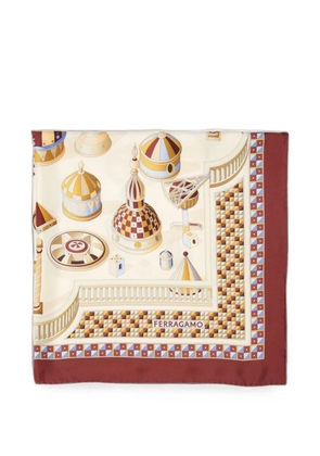 Ferragamo geometric-print scarf - Neutrals