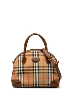 Burberry Pre-Owned 20th Century Haymarket Check Canvas Dome satchel - Neutrals