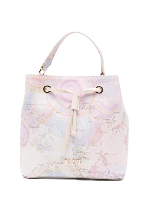 ALVIERO MARTINI 1° CLASSE map-print bucket bag - Pink