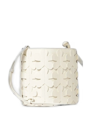 MeimeiJ floral-appliqué leather bucket bag - Neutrals
