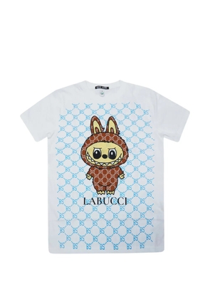 Black Score graphic-print T-shirt - White