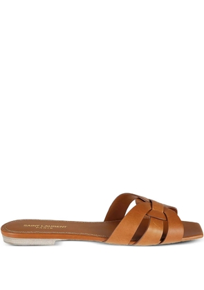 Saint Laurent Tribute flat sandals - Brown
