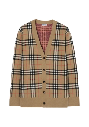 Burberry check cardigan - Neutrals