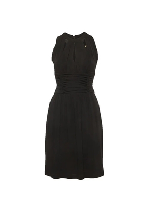 Burberry Pre-Owned draped midi dress - Black