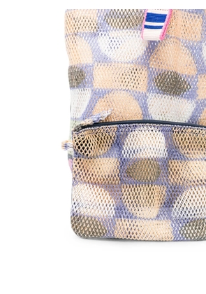 Épice small Kanpur geometric-print mesh tote bag - Green