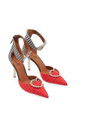 Malone Souliers Camille heart-print pumps - Red