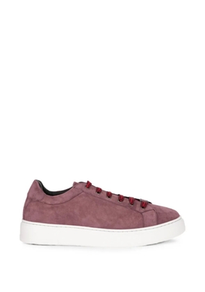 Isaia suede-finish lace-up sneakers - Pink