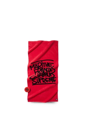 Supreme x Marithé + François Girbaud compressed logo-print cotton towel - Red