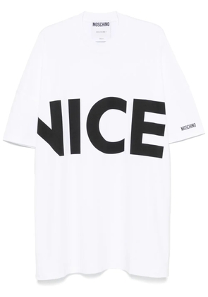 Moschino text-print mini dress - White